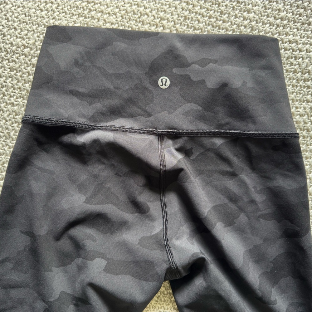 lululemon align black camo leggings size 4
